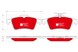 Bromsbeläggsats, Bakaxel, CADILLAC,CITROËN,FORD,MAZDA,NISSAN,OPEL,PEUGEOT,RENAULT,SAAB,VAUXHALL,VOLVO, 1012799240, 13322091, 15271565, 1