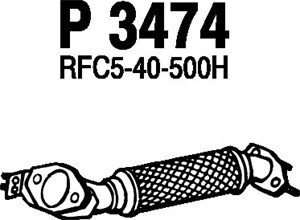 Flexrör, avgassystem, Mitt, MAZDA 6 Hatchback, 6 Sedan, 6 Station Wagon, RFC5-40-500H