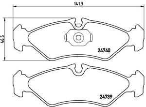 Bromsbeläggsats, MERCEDES-BENZ,VW, 0004212410, 0024203820, 0024205620, 0024206920, 0034206420, 0044205620, 2D0698451A, 2D0698451C, 2D069