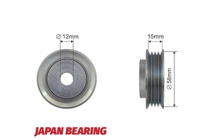 Spännrulle, flerspårsrem, SUBARU,SUZUKI, 49160-70AA0, 49160-82A00