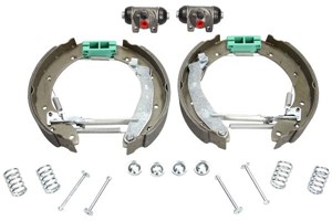 Bromsbackar, sats, Bakaxel, CITROËN,PEUGEOT, 1610091380, 42414G, 42414J, 42417A, 42417C, 42417Z, 424215, 424222, SK217