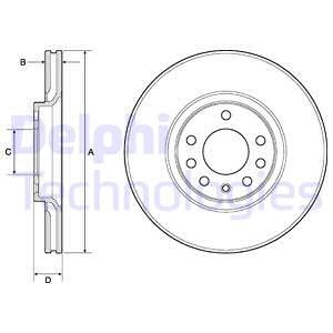 Bromsskiva, Framaxel, OPEL,SAAB,VAUXHALL, 32025723, 4567798, 5055389, 5084769, 5122833, 5391560, 569061, 9184405, 9194477, 95526651