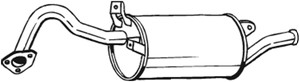 Bakre ljuddämpare, MITSUBISHI LANCER Station Wagon V, MB838130, MB925846, XB925846