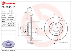 Bromsskiva, Framaxel, HYUNDAI i10 I, i10 II, i10 Sedan II, KIA PICANTO, 5171207500, 517120X500
