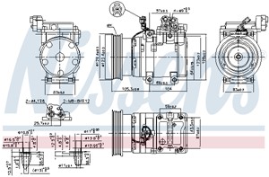 Kompressor, klimatanläggning, HYUNDAI ACCENT II, ACCENT Sedan II, GETZ, 9770117000, 97701-17000, 9770125200