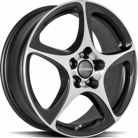 Ronal R53 Matt Black Front Cut 7/17 4/100 ET40 B68