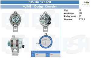 Generator, CHRYSLER VOYAGER IV, VOYAGER / GRAND VOYAGER III, 04727329AA, 38522264, 4686099, 4727221