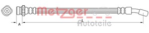 Bromsslang, Bak, Vänster, HYUNDAI i30, i30 Kombi, 58737-2H350, 58737-2L700