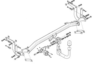 Dragkrok, Avtagbar, PEUGEOT 308 SW II
