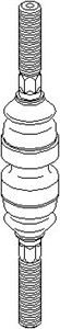 Styrled, Framaxel mitten, CITROËN SAXO, PEUGEOT 106 II, 3817 47