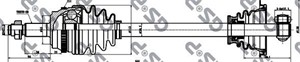 Drivaxel, framaxel vänster, RENAULT MASTER Buss II, MASTER Skåp II, 7701473010, 8200052420, 96041788