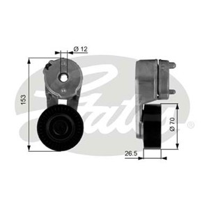 Spännrulle, flerspårsrem, Nedre, JEEP GRAND CHEROKEE II, WRANGLER II, 04854089A, 04854089AB, 4854089AB
