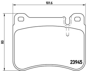 Bromsbeläggsats, Framaxel, MERCEDES-BENZ, 0044205120, A0044205120
