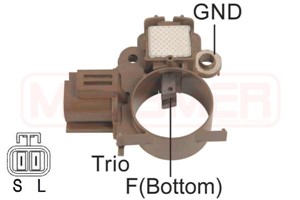 Generatorregulator, MITSUBISHI, A002T01384, A002T01483, A002T01583, A002T01683, A002T01783, A002T02084, A002T06384, A002T10083, A002T143