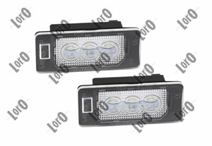 Belysning, registreringsskylt, Tvåsidig, AUDI,PORSCHE,SKODA,VW, 8T0943021