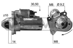 Startmotor, FORD FIESTA VI, MAZDA 2, 1502880, 1670812, 1734633, 8V21 11000 AC, 8V21 11000 AD, 8V21 11000 AE, Y405-18400-A, Y405-18400-B