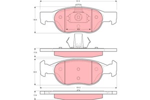 Bromsbeläggsats, Framaxel, FIAT PUNTO, PUNTO Skåp/halvkombi, 71752982, 77362170, 9948408, 9948410
