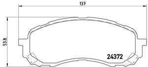 Bromsbeläggsats, Framaxel, SUBARU IMPREZA Halvkombi, IMPREZA Kombi, IMPREZA Sedan, 26296AE150, 26296AE190, 26296AE200, 26296FG000, 26296