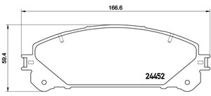 Bromsbeläggsats, Bakaxel, Framaxel, LEXUS,TOYOTA, 044650E010, 044650E020, 044650E030, 044650E040, 044650W210, 0446533490, 0446548150, 04
