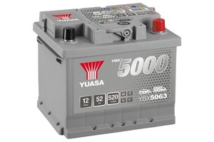 Yuasa Silver Högprestanda Batteri 12V 52Ah 520A, passar många modeller, 1201012, 13502901, 1739797, 24410AY60B, 24410-AY60B, 282915105,