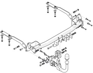 Dragkrok, Avtagbar, HONDA JAZZ IV