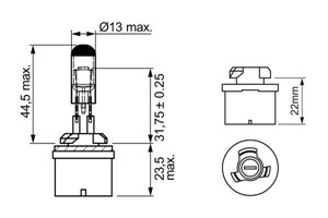Glödlampa, dimljus, HYUNDAI i30 Kombi, ix20, ix35, ix35 Van, KIA SPORTAGE III, SSANGYONG RODIUS I