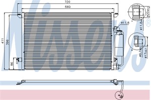 Kondensor, klimatanläggning, CADILLAC BLS, BLS Wagon, SAAB 9-3, 9-3 Cabriolet, 9-3 Kombi, 9-3X, 12793295, 12793296, 12793695