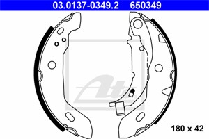 Bromsbackar, sats, Bakaxel, MERCEDES-BENZ A-KLASS [W168], 168 420 02 20, 168 420 03 20, A 168 420 02 20, A 168 420 03 20