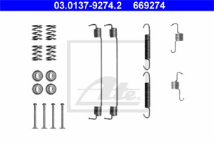 Tillbehörssats, bromsbackar, Bakaxel, DACIA,LANCIA,NISSAN,RENAULT, 60 01 551 411, 77 01 206 427, 77362618, D4043-1HD2A, D4090-1HD3A, D42