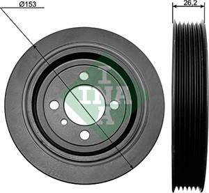 Remskiva, vevaxel, HYUNDAI,KIA, 2312427300, 23124-27300