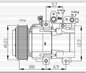 Kompressor, klimatanläggning, KIA SORENTO I, 977013E300