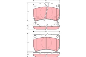 Bromsbeläggsats, Framaxel, KIA RIO Halvkombi, RIO Sedan, MAZDA DEMIO, 0K30A3328Z, DCY0-33-23Z A, DCY0-33-23Z B, DCY03323Z, K0BA23328Z