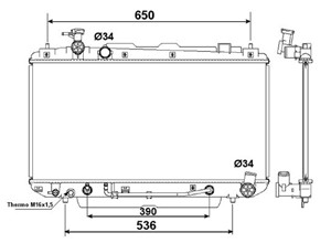 Kylare, motorkylning, TOYOTA RAV 4 II, 1640028140, 1640028190, 164002819087, 1640028191, 1640028460, 164002846087, 2528727000, 25287-270