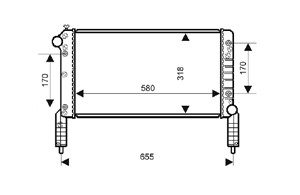 Kylare, motorkylning, FIAT DOBLO Minibus, minivan, DOBLO Skåp/stor limousine, 46 749 000, 46 803 028