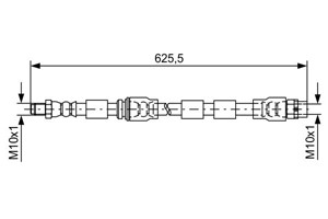 Bromsslang, Fram, höger eller vänster, BMW X5 [E70, F15, F85], X6 [E71, E72, F16, F86], 34 30 6 778 260, 34 30 6 788 436, 34 30 6 853 74