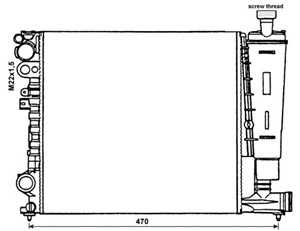 Kylare, motorkylning, CITROËN,FIAT,LANCIA,PEUGEOT, 1301P1, 1301V9, 133073, 1471463080, 1485799080, 9567509580
