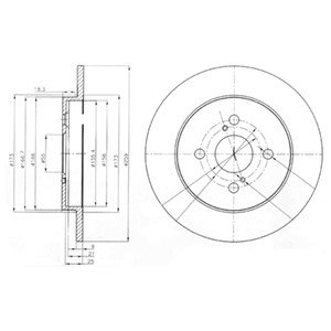 Bromsskiva, Bakaxel, TOYOTA IQ, RACTIS, YARIS / VIOS Sedan, 42431-52080