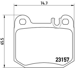 Bromsbeläggsats, Bakaxel, MASERATI QUATTROPORTE V, MERCEDES-BENZ M-KLASS [W163], 1634200720, 163420072037, 1634200920, 163420092027, 163