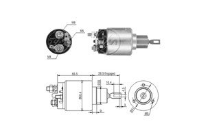 Magnetswitch, startmotor