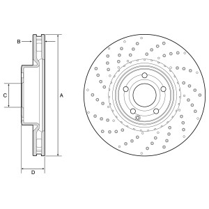 Bromsskiva, Framaxel, LEXUS RX, MERCEDES-BENZ SL [R231], 231 421 1012, A231 421 1012