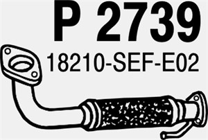 Flexrör, avgassystem, Fram, HONDA ACCORD VII, ACCORD Tourer VII, 18210-SEFE02