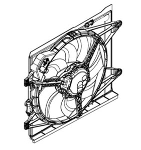Fläkt, kylare, FIAT PANDA, PANDA VAN, 51892710, 51928299, 51945066