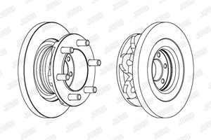 Bromsskiva, Framaxel, IVECO DAILY Buss III, DAILY Flak/chassi III, DAILY Skåp III, 42546401, 504079365, 504080994, 93831918