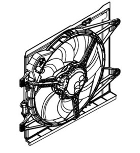 Fläkt, kylare, FIAT PANDA, PANDA VAN, 007 589 361, 008 604 267, 11 28 7 589 361, 11 28 8 604 267, 22441-22001, 51892707, 51928266, 51945