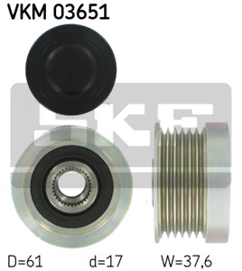Frihjulskoppling, generator, VOLVO C70 Cabriolet I, C70 Coupé I, S60 I, S70, S80 I, V70 I, V70 II, XC70 CROSS COUNTRY I, XC90 I, 3066787