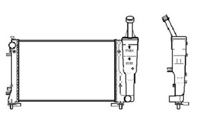 Kylare, motorkylning, FIAT IDEA, LANCIA MUSA, YPSILON, 1415665, 1415666, 1509833, 1509835, 46834075, 51706942, 51802111, 51859376, RHF00