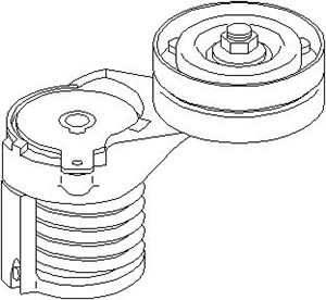 Remsträckare, flerspårsrem, AUDI,SEAT,SKODA,VW, 032 145 299A
