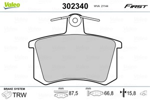 Bromsbeläggsats, Bakaxel, ALFA ROMEO,AUDI,FIAT,LANCIA, 0060743565, 0060743578, 0060760120, 437698451, 443698451, 443698451A, 443698451B,