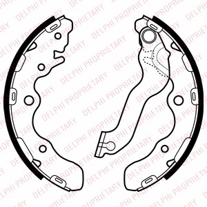 Bromsbackar, sats, Bakaxel, KIA CERATO Halvkombi I, CERATO KOUP II, CERATO KOUP III, CERATO Sedan I, CERATO Sedan II, 58350-1MA00