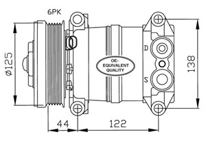 Kompressor, klimatanläggning, CHEVROLET TAHOE, 1136518, 1136519, 1136527, 1136556, 1136557, 1136559, 19169360, 52380973, 89019224